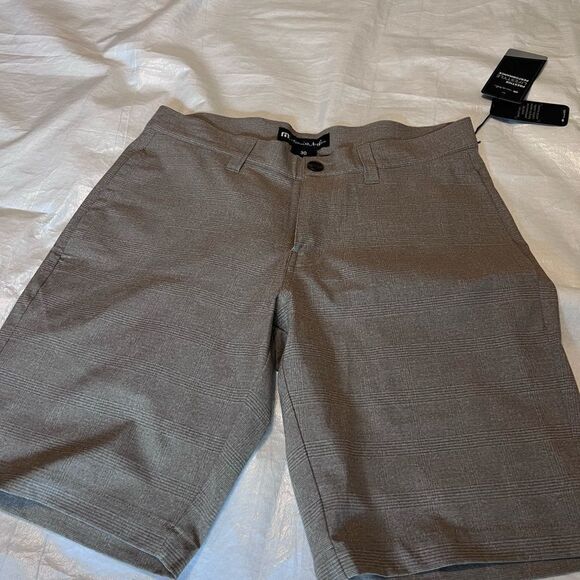 Travis Mathew Grommet Gray Check Performance Stretch Men’s Shorts Size 30 NWT - Picture 3 of 6
